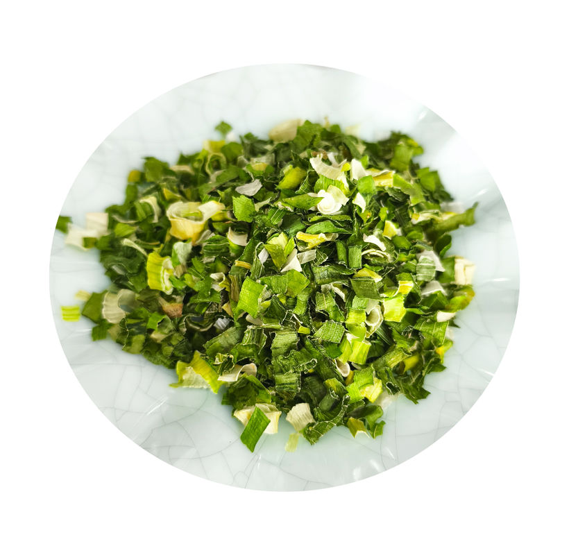 سبزیجات خشک شده فله، رول های تره خشک شده با هوا، 3*3 میلی متر، 5*5 میلی متر، با رنگ و طعم طبیعی