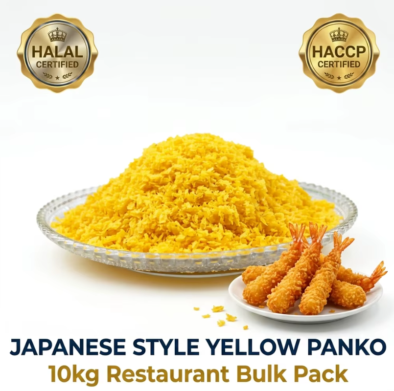 پودر سوخاری پانکو ژاپنی دارای گواهی HACCP حلال با اندازه 4 تا 6 میلی متر برای جذب کم روغن در غذاهای سرخ شده