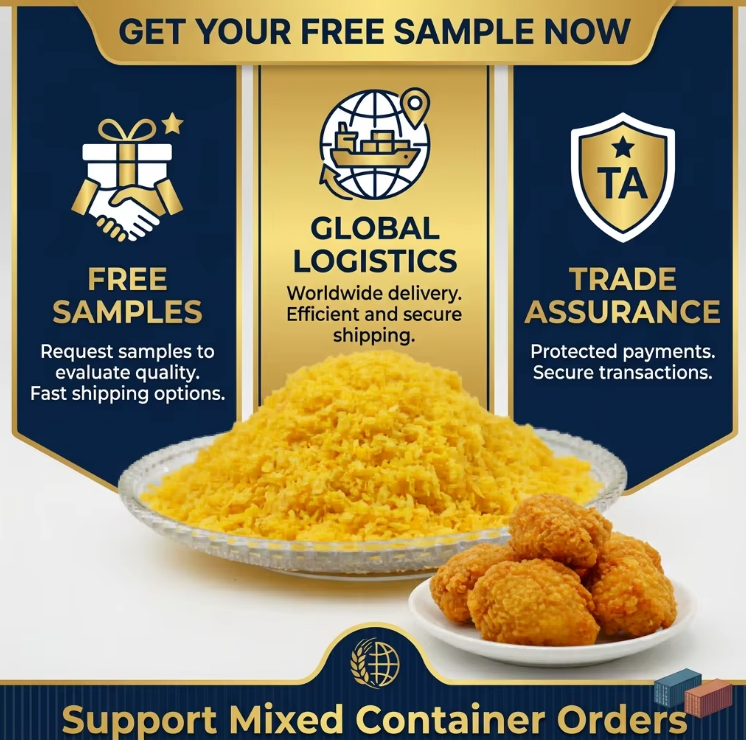 پودر سوخاری پانکو ژاپنی دارای گواهی HACCP حلال با اندازه 4 تا 6 میلی متر برای جذب کم روغن در غذاهای سرخ شده