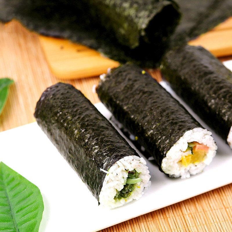 Gold Grade Roasted Sushi Nori Sheets 19x21cm Full Size 50 Sheets Per Bag Premium Foodservice Retail Sushi Seaweed